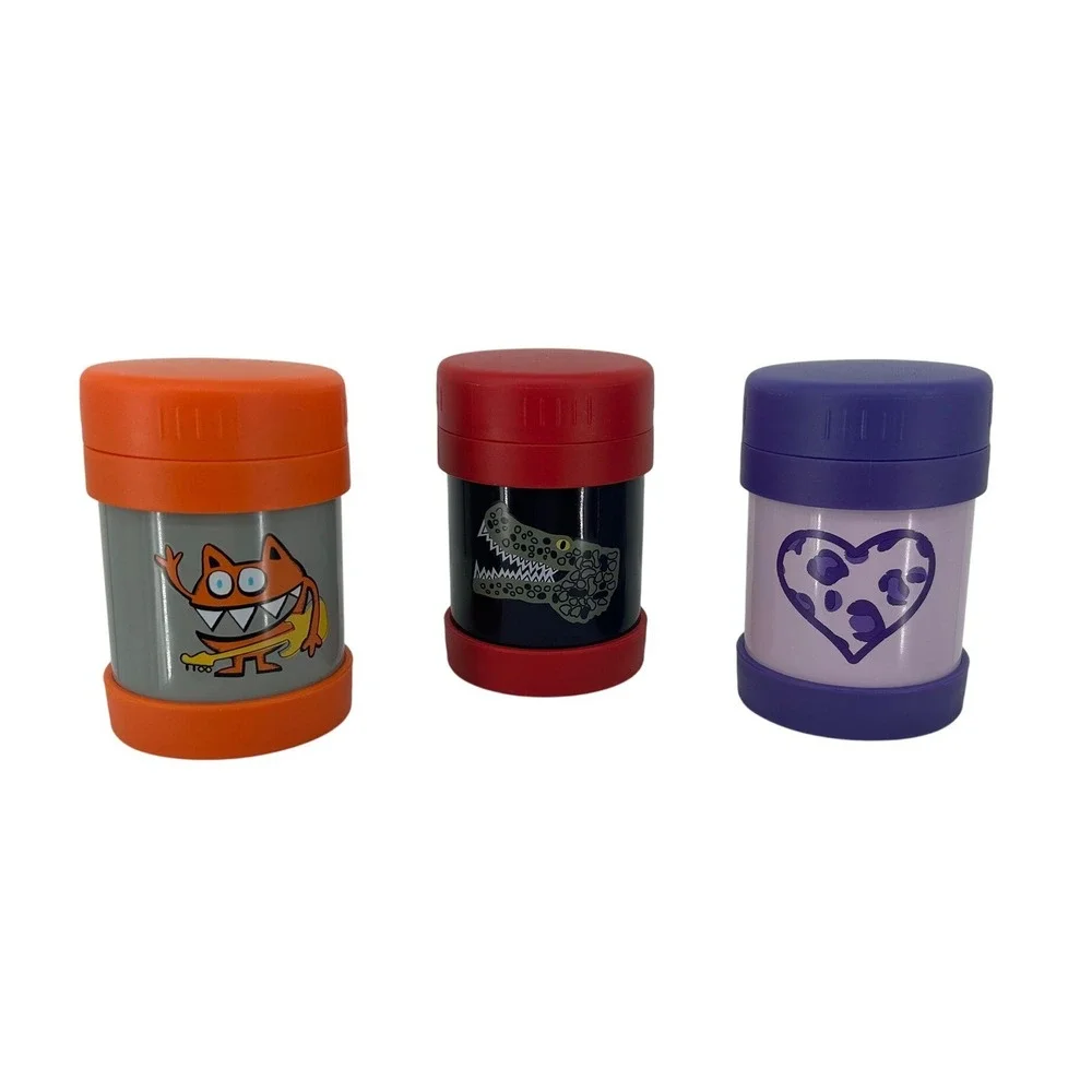 Kids Insulated Thermal Lunchbox Food Containers (3)